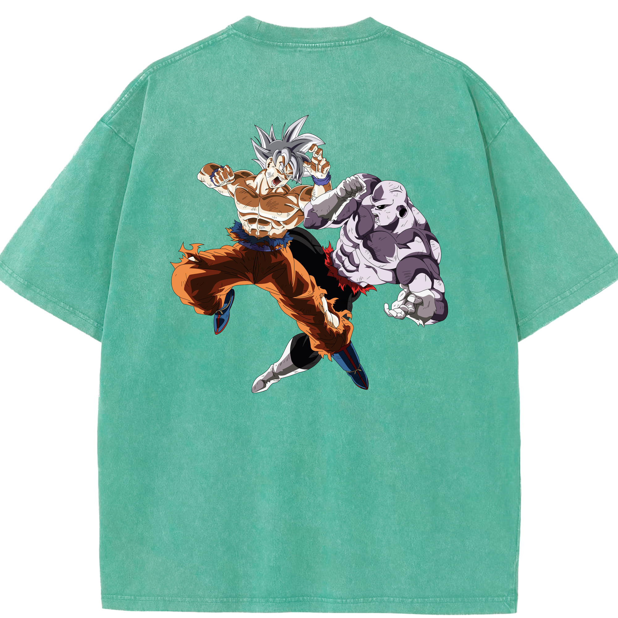 （画像用） ドラゴンボール 孫悟空（そん ごくう）Son Goku カカロット DRAGON BALL Kakarotto 綿100% ヴィンテージ風 半袖Tシャツ（背面プリント）